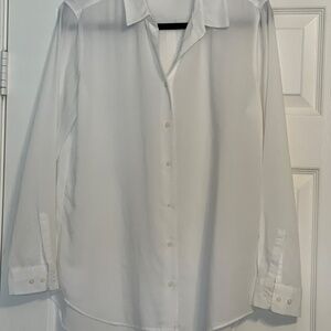 Uniqlo White Button Up Long Sleeve